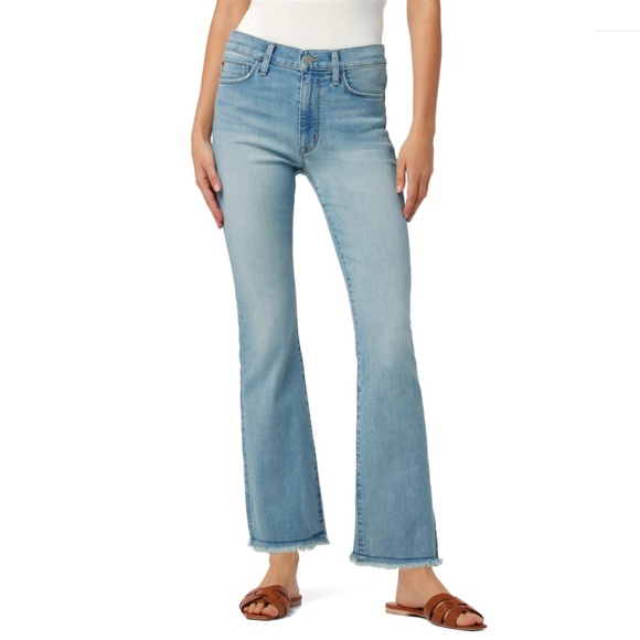 Hudson Jeans "Blair" High Rise Bootcut Light Blue Jeans Frayed Hem Size 27 - Picture 1 of 11